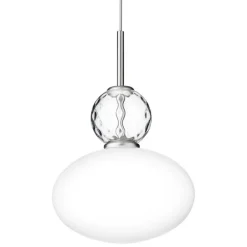 Nuura Rizzatto 32 pendant, satin silver - opal white