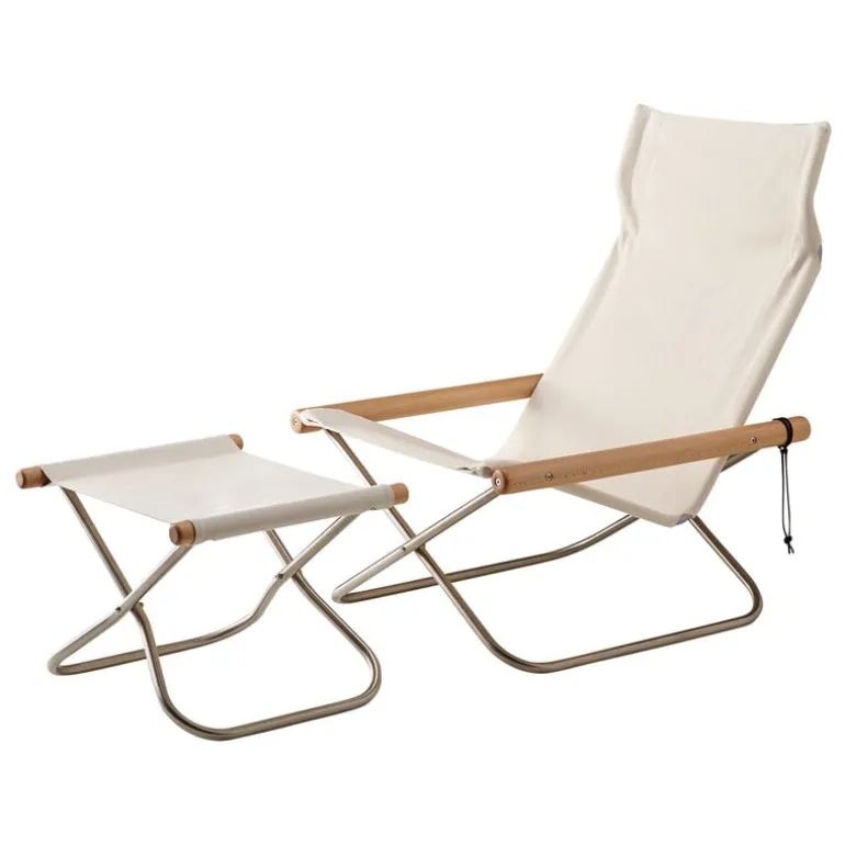 Nychair X Nychair X ottoman, beech - white