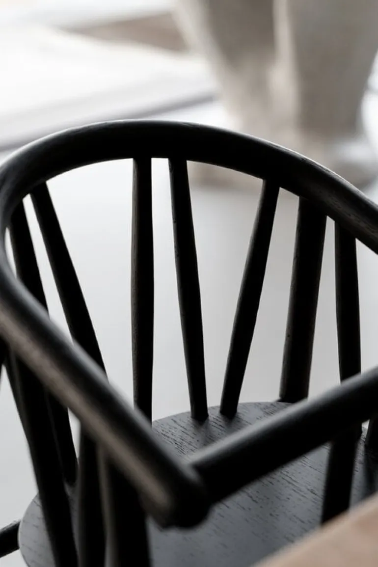 Oaklings Saga high chair, black stained oak