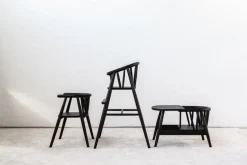 Oaklings Saga high chair, black stained oak