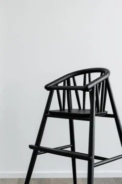 Oaklings Saga high chair, black stained oak