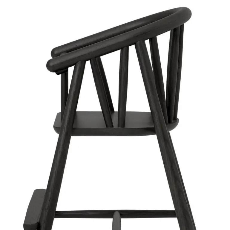 Oaklings Saga high chair, black stained oak