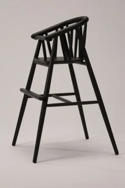 Oaklings Saga high chair, black stained oak