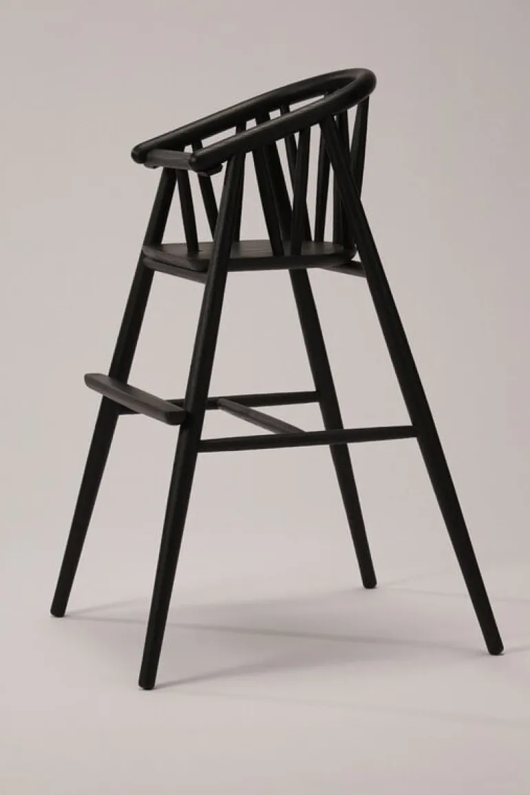 Oaklings Saga high chair, black stained oak