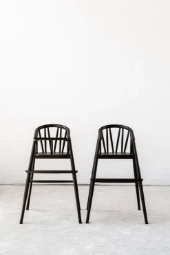 Oaklings Saga high chair, black stained oak