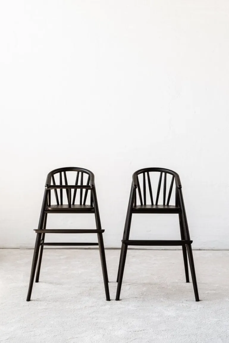 Oaklings Saga high chair, black stained oak