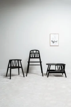 Oaklings Smilla toddler chair with tray, black stained oak