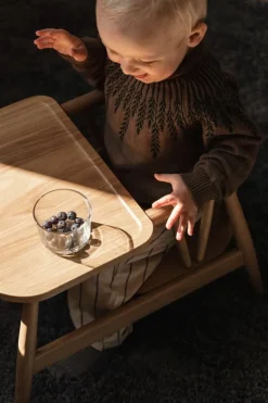 Oaklings Smilla toddler chair with tray, oak