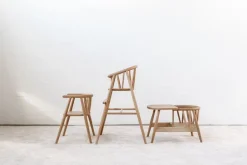 Oaklings Smilla toddler chair with tray, oak