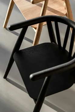 Oaklings Storm kid's chair, black stained oak