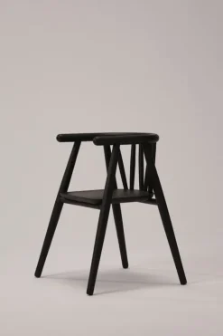 Oaklings Storm kid's chair, black stained oak