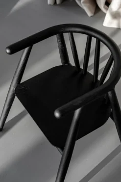 Oaklings Storm kid's chair, black stained oak