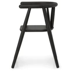 Oaklings Storm kid's chair, black stained oak