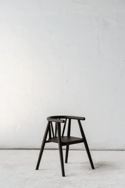 Oaklings Storm kid's chair, black stained oak