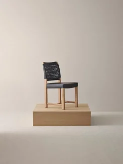 Ornäs Näyttely chair, oak - black leather