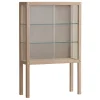 Ornäs Näyttely showcase, light lacquered oak