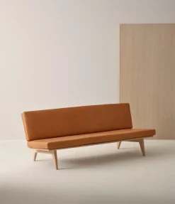 Ornäs Åre 3-seater sofa, oak - cognac leather