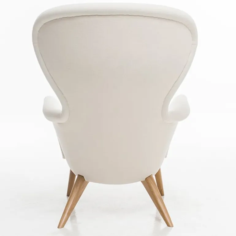 Ornäs Siesta lounge chair, oak - white Tonus 100