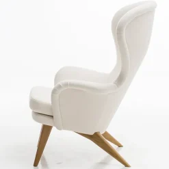 Ornäs Siesta lounge chair, oak - white Tonus 100