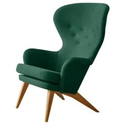 Ornäs Siesta lounge chair, oak - green Vidar 943
