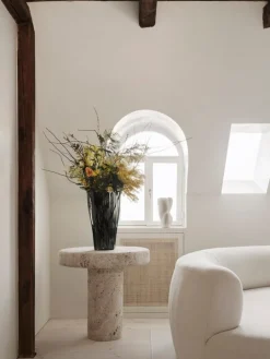 Orrefors Reed vase, 500 mm, clear smokey green