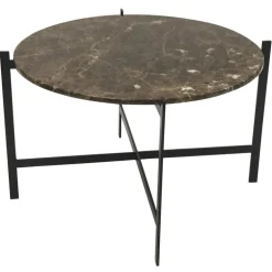 OX Denmarq Deck table 80 cm, brown marble - black