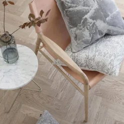 OX Denmarq Mini O table, brass - green marble