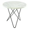 OX Denmarq Mini O table, black - white Carrara