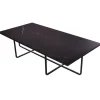 OX Denmarq Ninety table, large, black marble - black