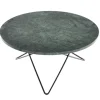 OX Denmarq O table, black - green marble