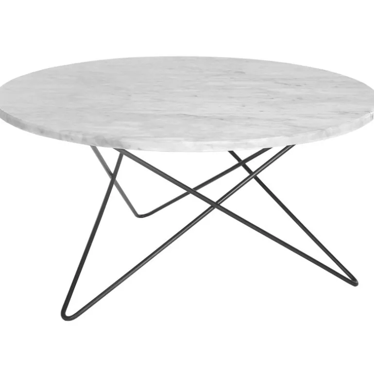OX Denmarq O table, black - white marble