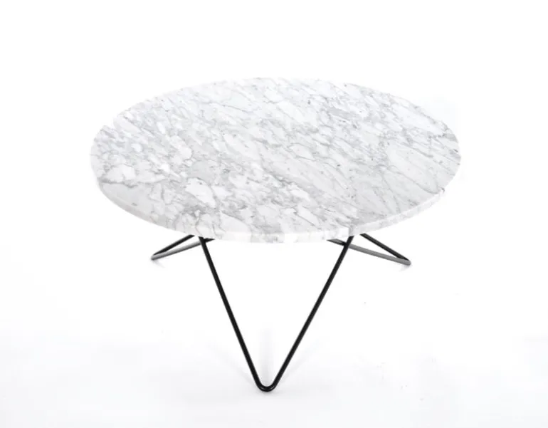 OX Denmarq O table, black - white marble