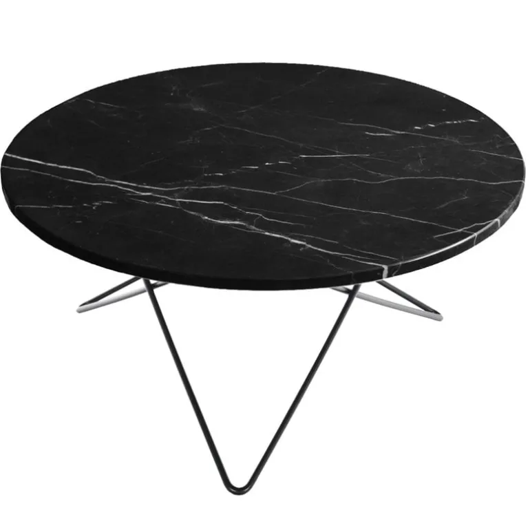 OX Denmarq O table, black - black marble