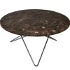 OX Denmarq O table, black - brown marble
