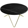 OX Denmarq O table, brass - black marble