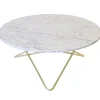 OX Denmarq O table, brass - white marble