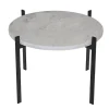 OX Denmarq Single Deck table, black - white marble
