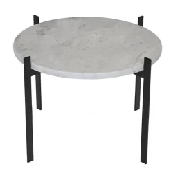 OX Denmarq Single Deck table, black - white marble