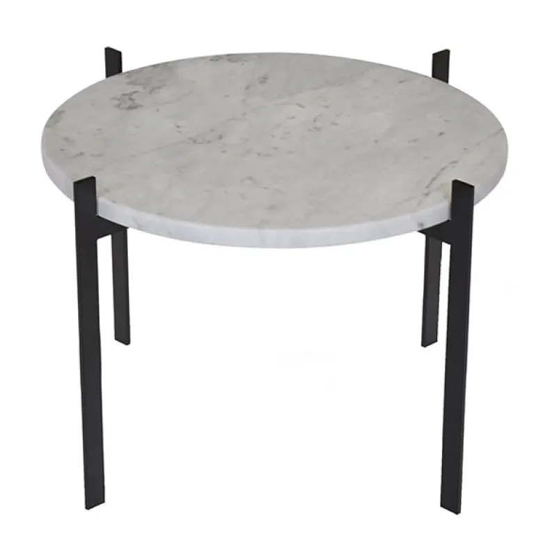 OX Denmarq Single Deck table, black - white marble