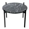 OX Denmarq Single Deck table, black - black marble