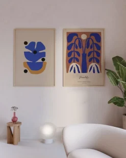 Paper Collective Flor Azul poster