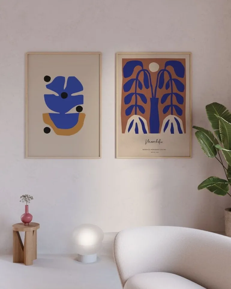 Paper Collective Flor Azul poster