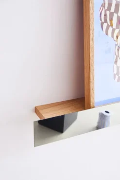Paper Collective Gallery Shelf, oak - polished steel