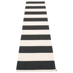 Pappelina Bob rug, 70 x 300 cm, black - vanilla