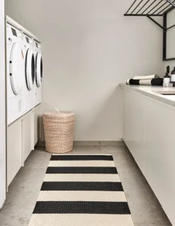 Pappelina Bob rug, 70 x 150 cm, black - vanilla