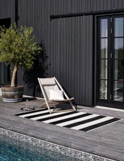 Pappelina Bob rug, 70 x 150 cm, black - vanilla