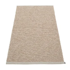 Pappelina Effi rug 85 x 160 cm, warm grey - brown - vanilla