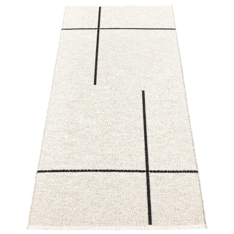 Pappelina Fred rug, 70 x 180 cm, black - vanilla