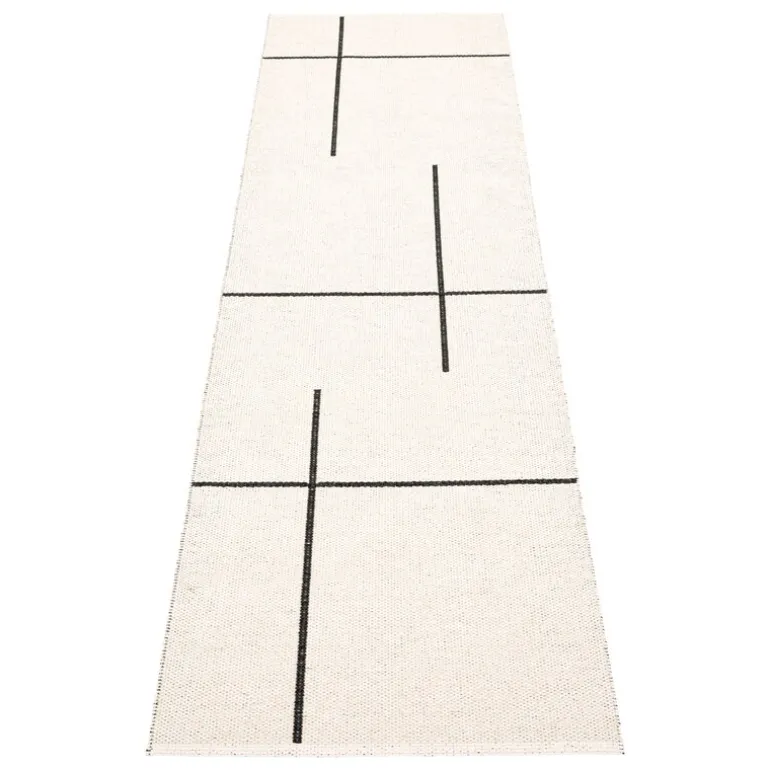Pappelina Fred rug, 70 x 270 cm, black - vanilla