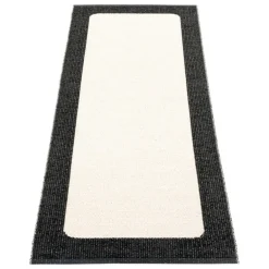 Pappelina Ilda rug, 70 x 180 cm, black - vanilla